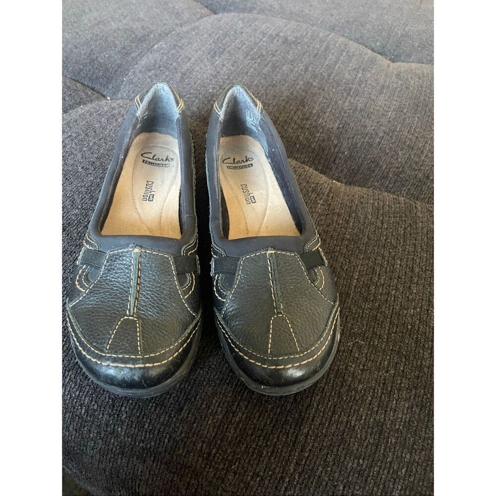 Clark's Womens Black Soft Cushion Evianna Fig Slip On Loafer Flats Size 7.5 - Picture 12 of 13